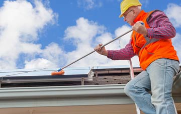 Pimhole soft wash roof cleaning